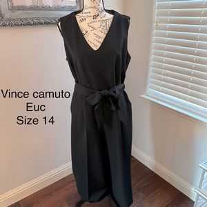 Gorgeous, flattering, black Vince Camuto jumpsuit in a size 14. Worn once EUC!